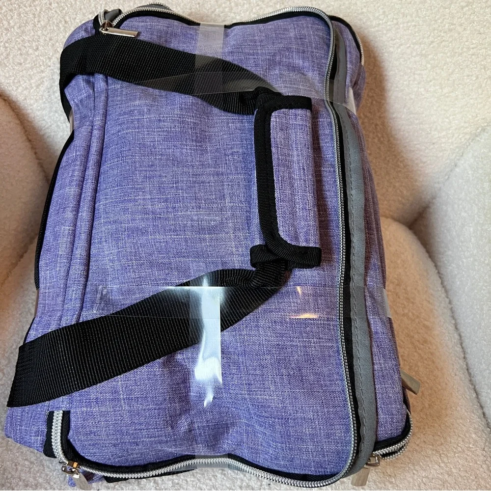 Baglher Dog Travel Bag Pet Bag Purple Black